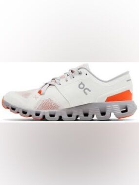 The On Cloud X 3 in the Ivory/Alloy Sz W8